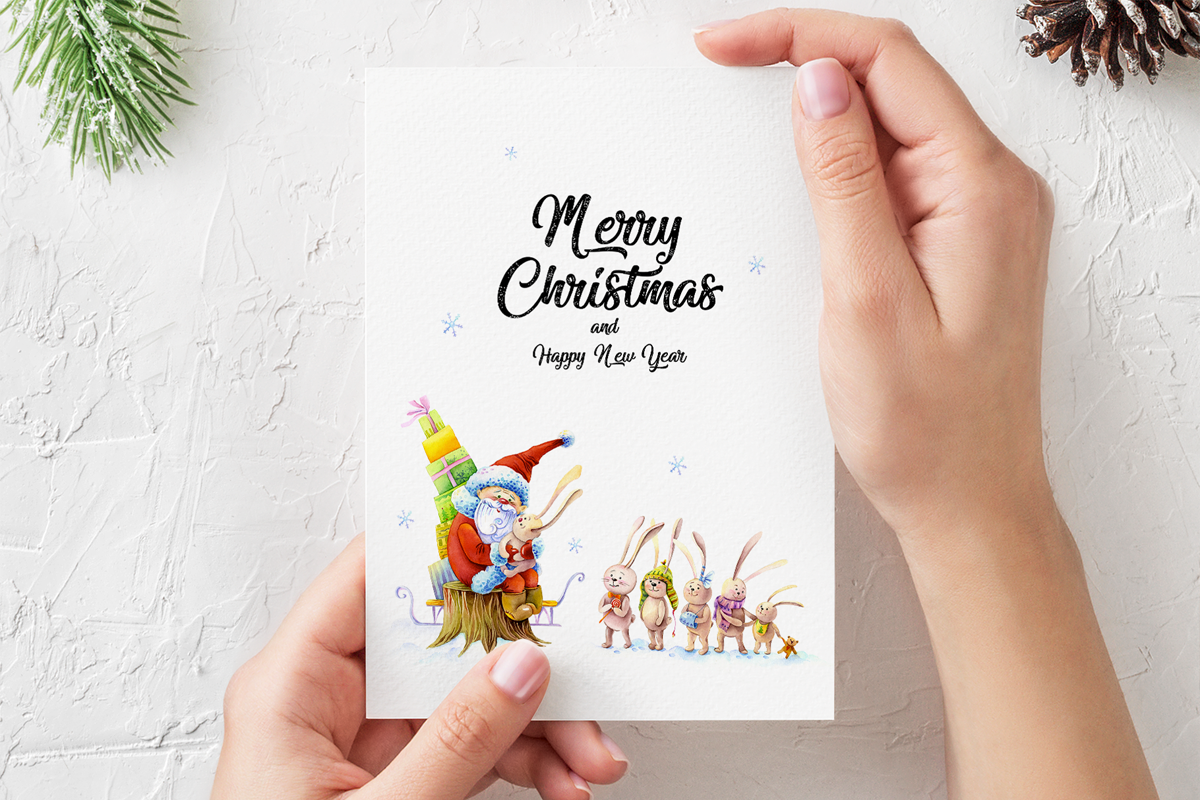Christmas Greeting Card Template, a Card Template by ElephantArts (Photo 4 of 8)