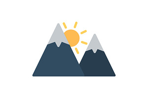 Sunset Flat Icon, a Duotone Icon by Pexelpy