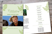 Sleek Floral Funeral Program, a Stationery Template by Graphic Template Co (Thumbnail 2 of 3)