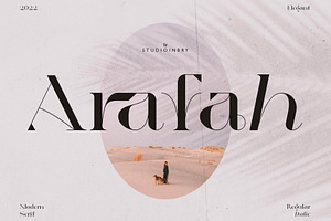 Arafah - Elegant & Modern Serif