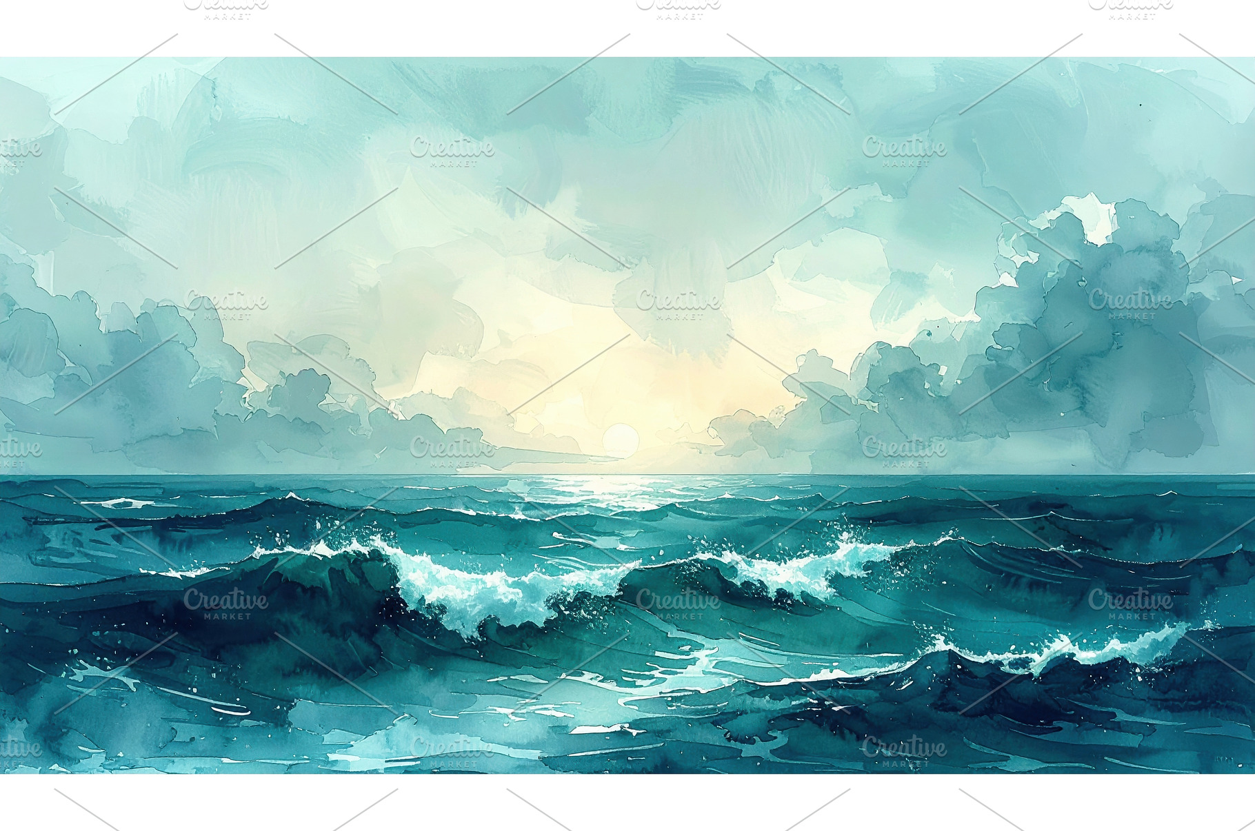 Ocean waves under soft sunrise, a Nature Photo by Igor Tichonow
