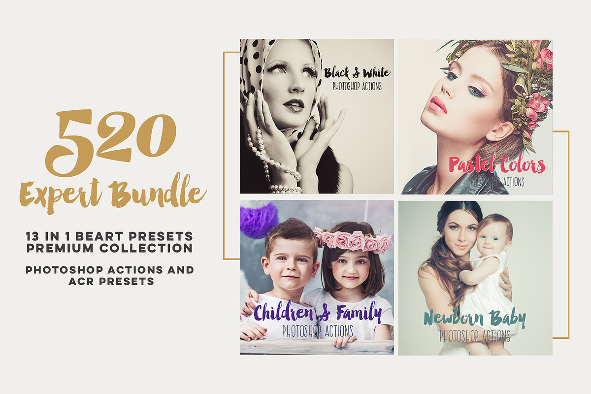 Premium Photoshop Actions Bundle, an Action Add-On by BeArt-Presets (Photo 3 of 16)