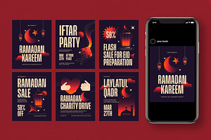 Modern Ramadan Kareem Instagram Post, a Social Media Template by Guuver