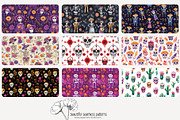 80 Dia de Muertos seamless pattern, a Pattern Graphic by Poppy Lane Studio (Thumbnail 10 of 11)