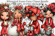 Whimsical Easter Fairy Clipart PNG, an Illustration by Canvas Craft (Thumbnail 1 of 7)