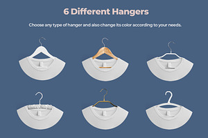 Bundle Mockup Of Clothes On Hangers