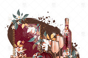 Autumn Fall Burgundy Clip Art, an Illustration by Frou Fou Craft (Thumbnail 3 of 7)