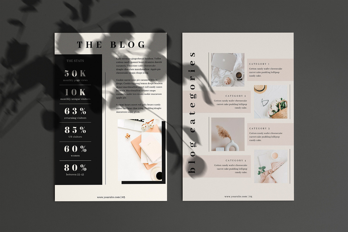 Media Kit Canva Template | DAHLIA, a Brochure Template by Studio Next (Photo 7 of 9)