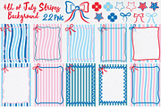 4th of July Stripes Background, a Seasonal Illustration by Daily.Designs (Thumbnail 1 of 3)