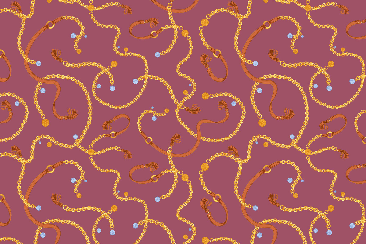 Gold, silver chains seamless pattern, a Pattern Graphic by Good Studio (Photo 11 of 20)