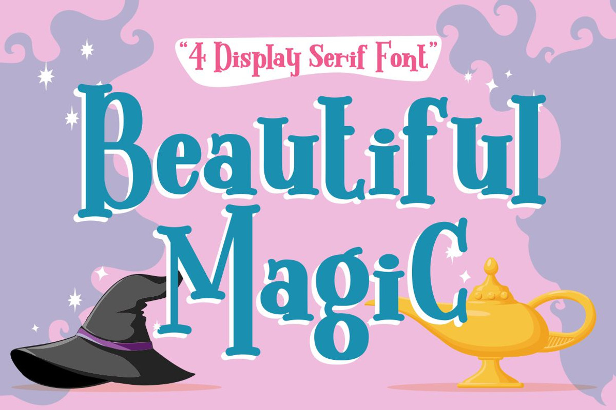 Beautiful Magic - 4 Display Serif, a Slab Serif Font by PutraCetol Studio (Photo 1 of 11)