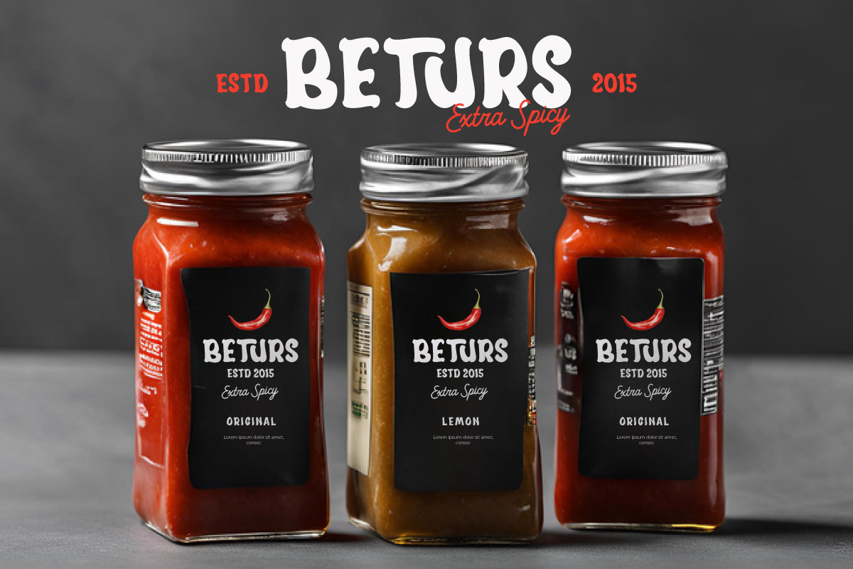 Garuton - Sauce Display Font, a Sans Serif Font by twinstd (Photo 3 of 9)