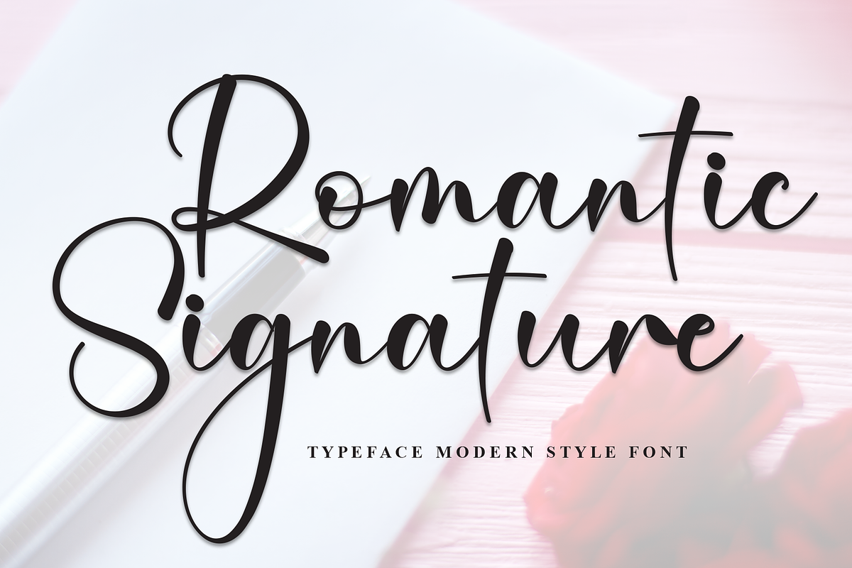 Romantic Signature | Script Font, a Handwritten Font by Scratchones (Photo 1 of 8)