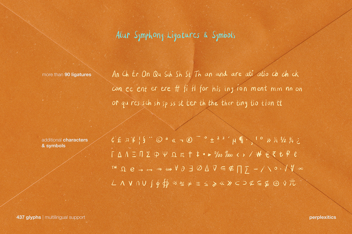 Alur Symphony Handwritten Brush Font, a Handwritten Font by Perplexitics (Photo 10 of 10)