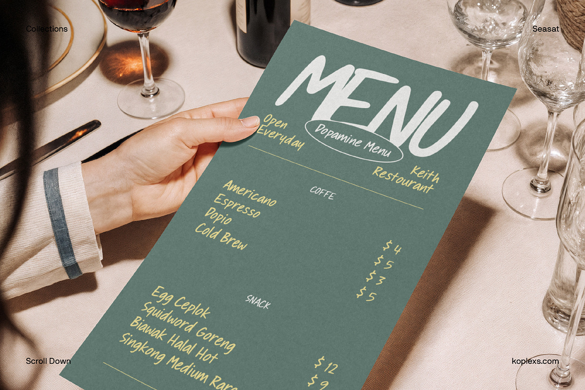 Seasat Font Hand Drawn Style, a Handwritten Font by Koplexs Studio (Photo 7 of 10)