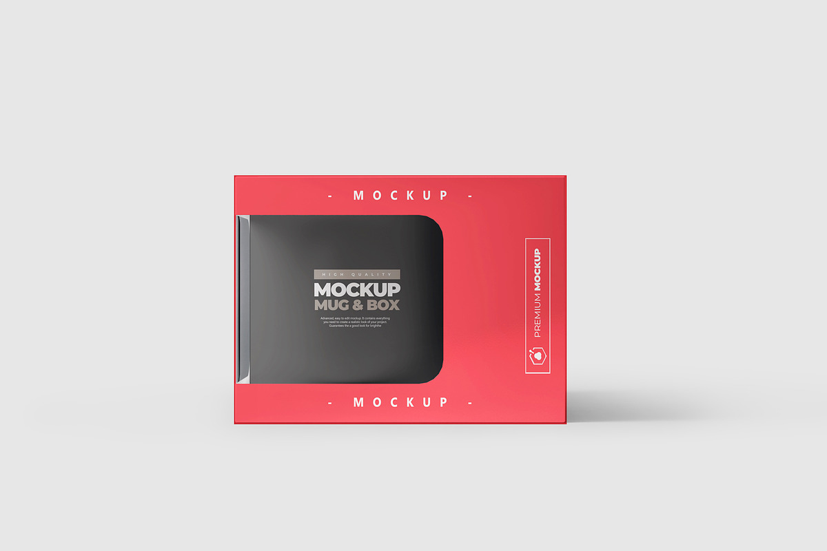 Mug & Box Mock-up 1, a Cups & Container Mockup by Nevada63 (Photo 1 of 2)