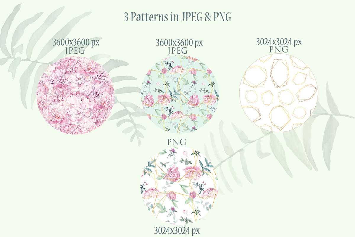 Peonies Clipart Watercolor Set, an Illustration by ColorfulNest (Photo 4 of 7)