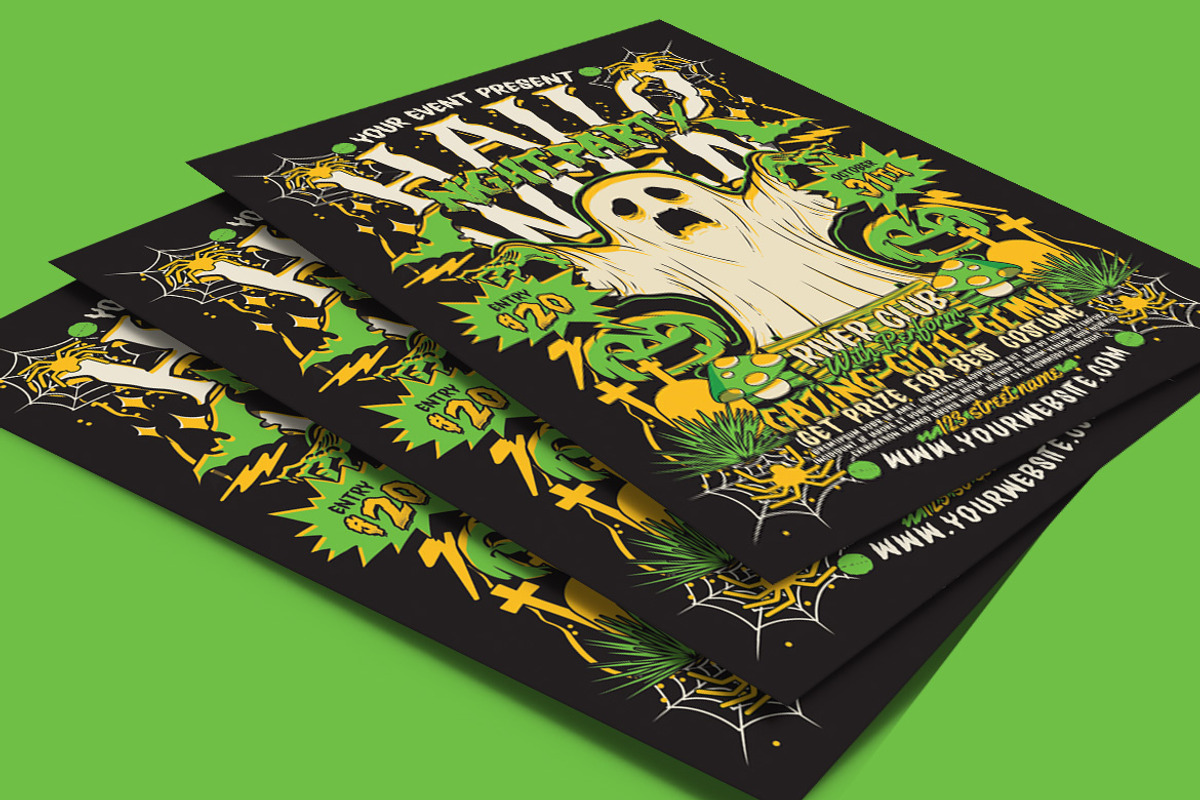 Halloween Night Party Flyer, a Flyer Template by Muhamad Iqbal hidayat (Photo 4 of 4)