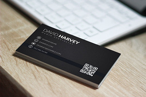 Black Deluxe Business Card - PSD