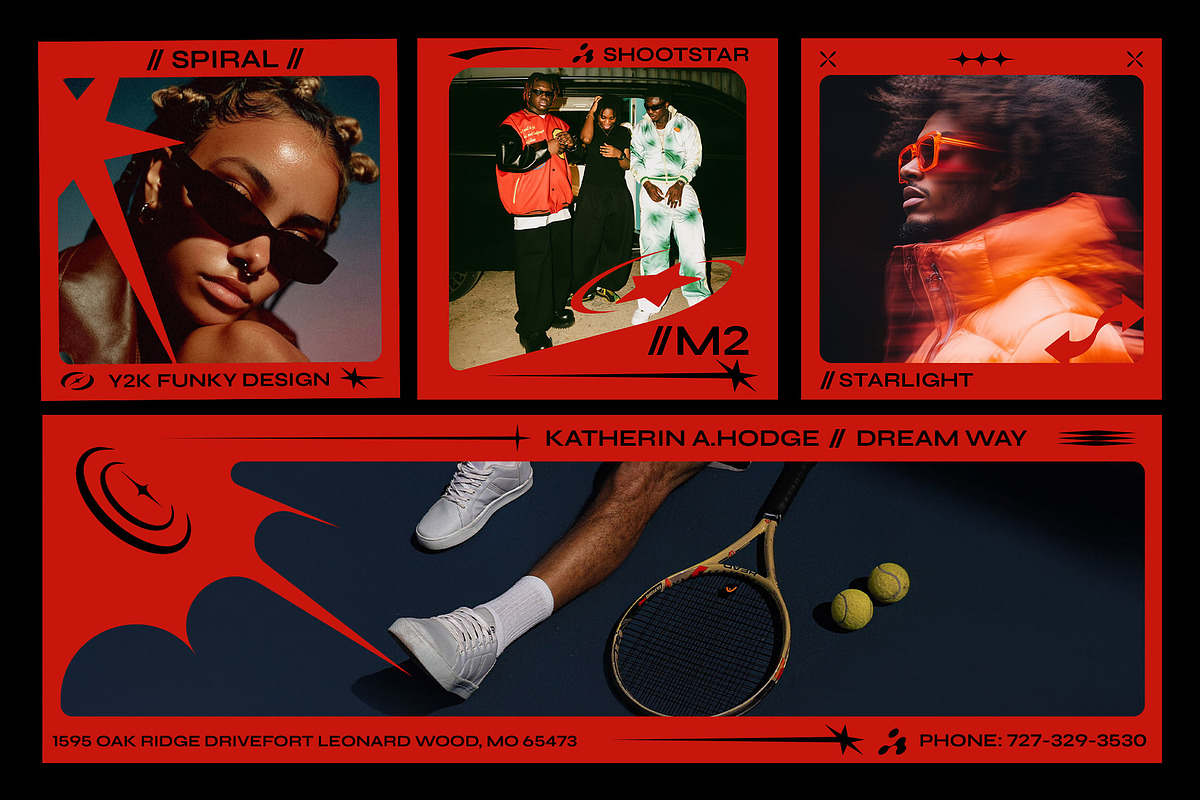 Red Y2K Frames V2, a Social Media Template by Pixflow (Photo 9 of 9)