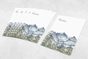 Watercolor forest and mountains, a Texture Illustration by ViolettaKh (Thumbnail 2 of 9)