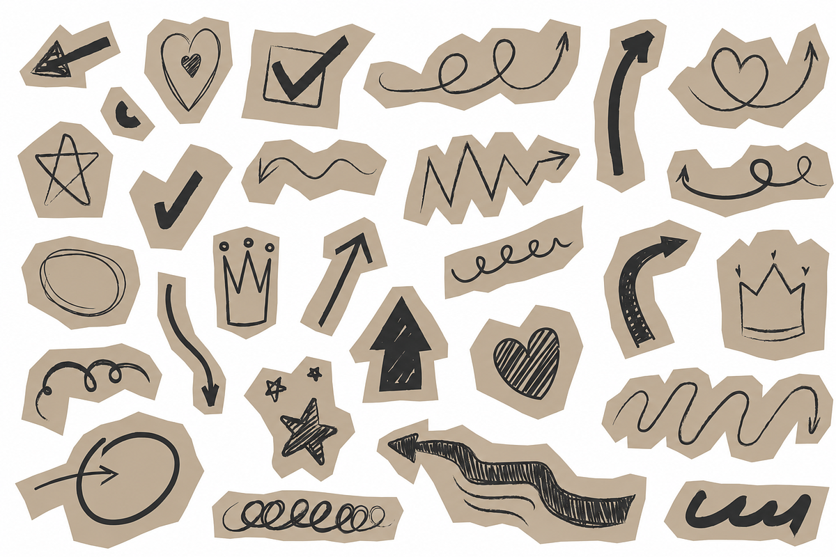 Scrapbook Cut-Out Shapes, a Decorative Illustration by Anna Studio (Photo 9 of 12)