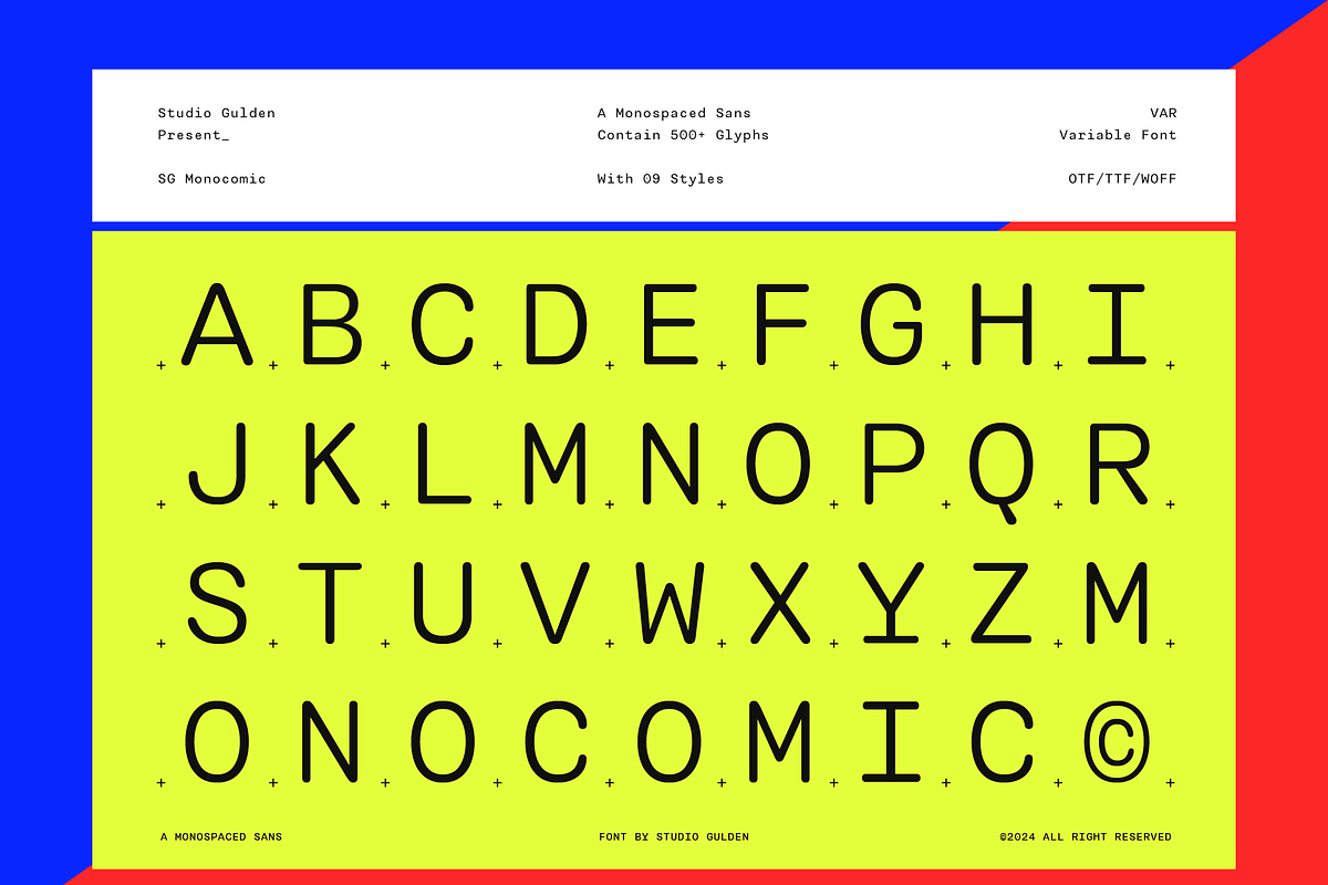 SG - MONOCOMIC, a Sans Serif Font by Studio Gulden (Photo 8 of 20)