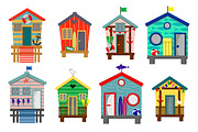 Beach houses set., an Illustration by irina_kutuzova (Thumbnail 2 of 8)