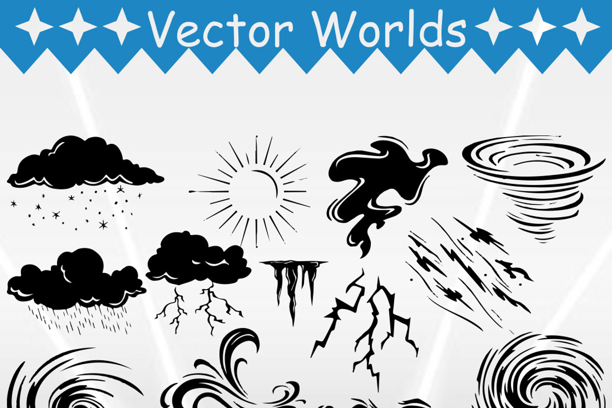 Weather Flat SVG, Weather Flat SVG, an Object Graphic by VectorWorlds (Photo 2 of 3)