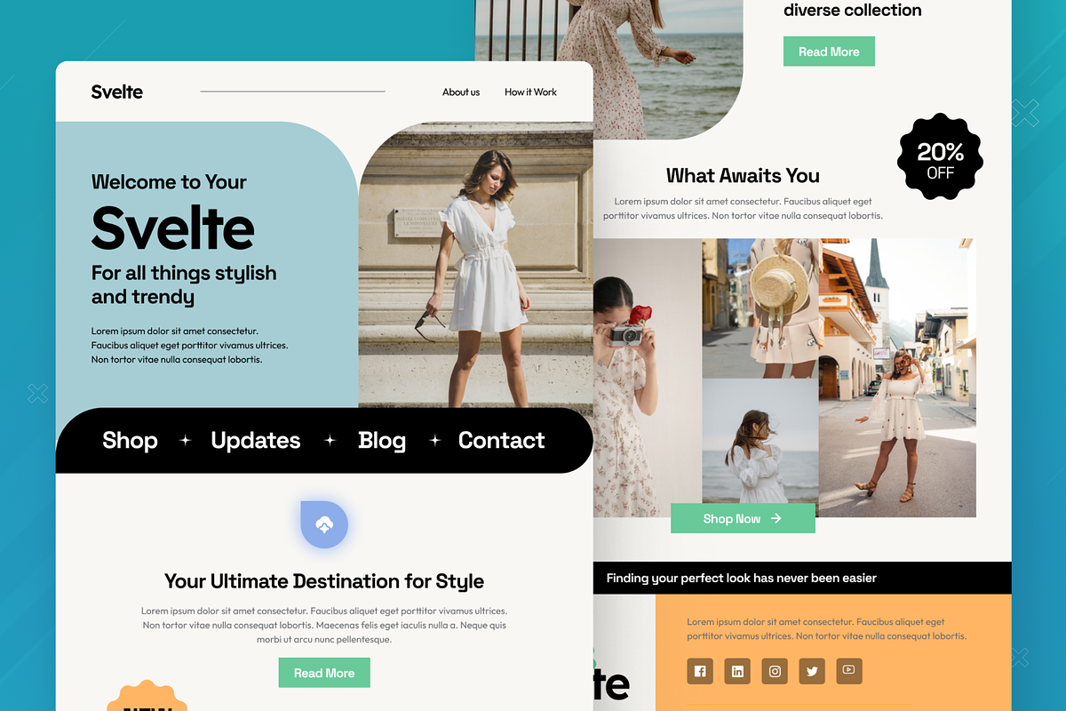 Svelte - Fashion Email Newsletter, an UI Kit Template by SquidPixey (Photo 3 of 6)