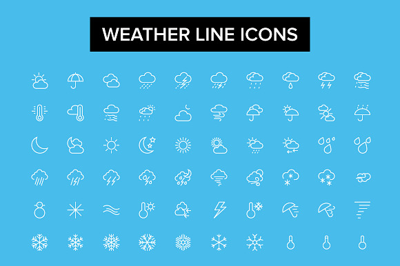 Weather Line Icons