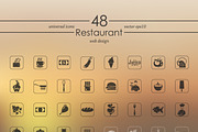 48 RESTAURANT icons, a Templates & Theme by Palau (Thumbnail 2 of 4)