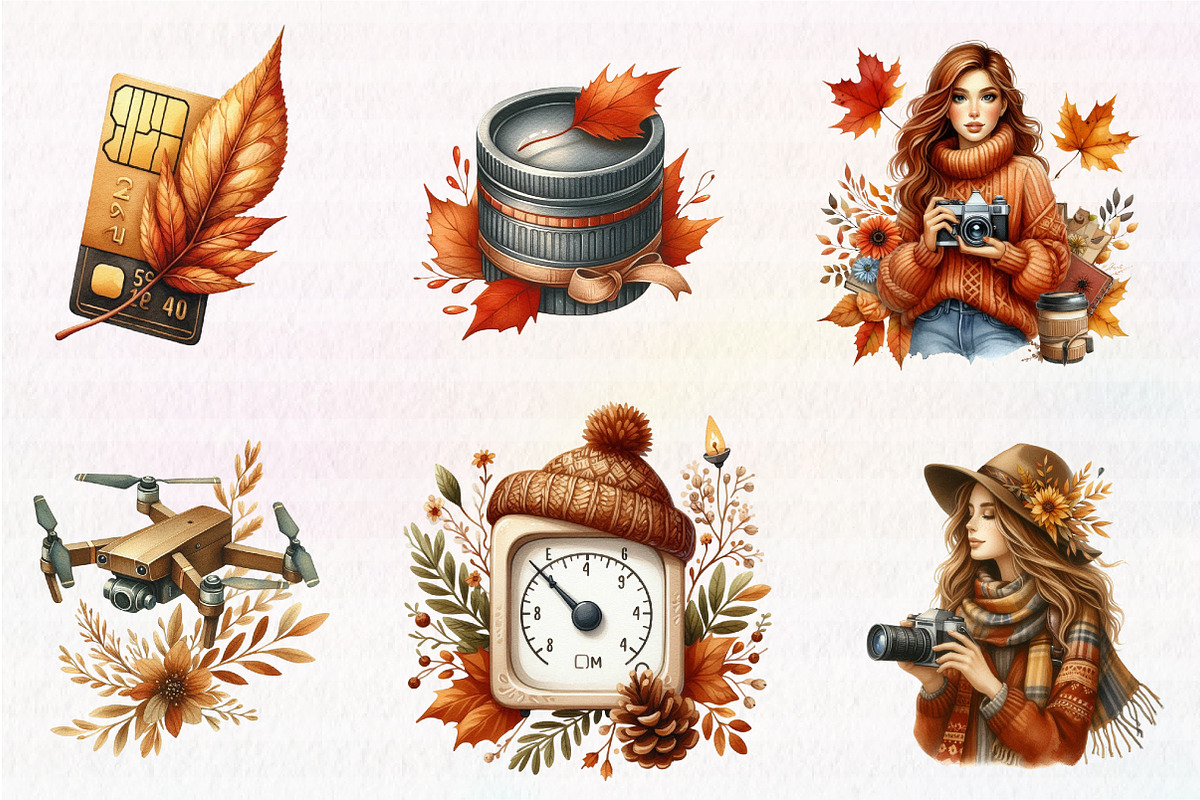 Autumn Photography Clipart, an Illustration by CreationArt (Photo 4 of 5)