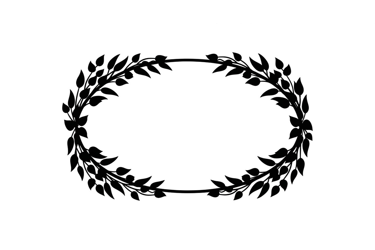 Botanical Oval Wreath Frame Bundle, an Illustration by Designer_Momina (Photo 26 of 51)