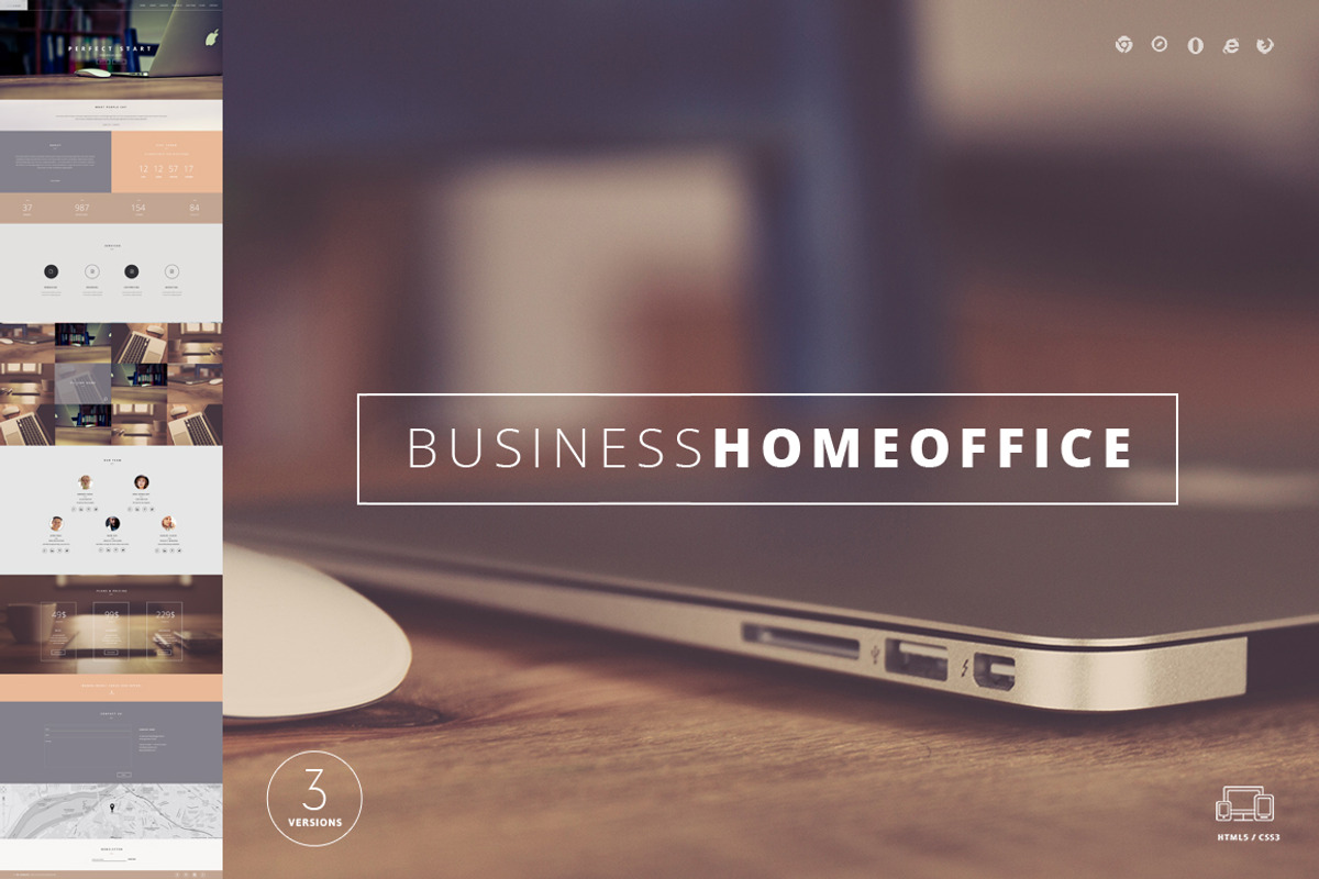 Home Office One Page Template, a Landing Page Template by CapitalTemplate (Photo 1 of 5)