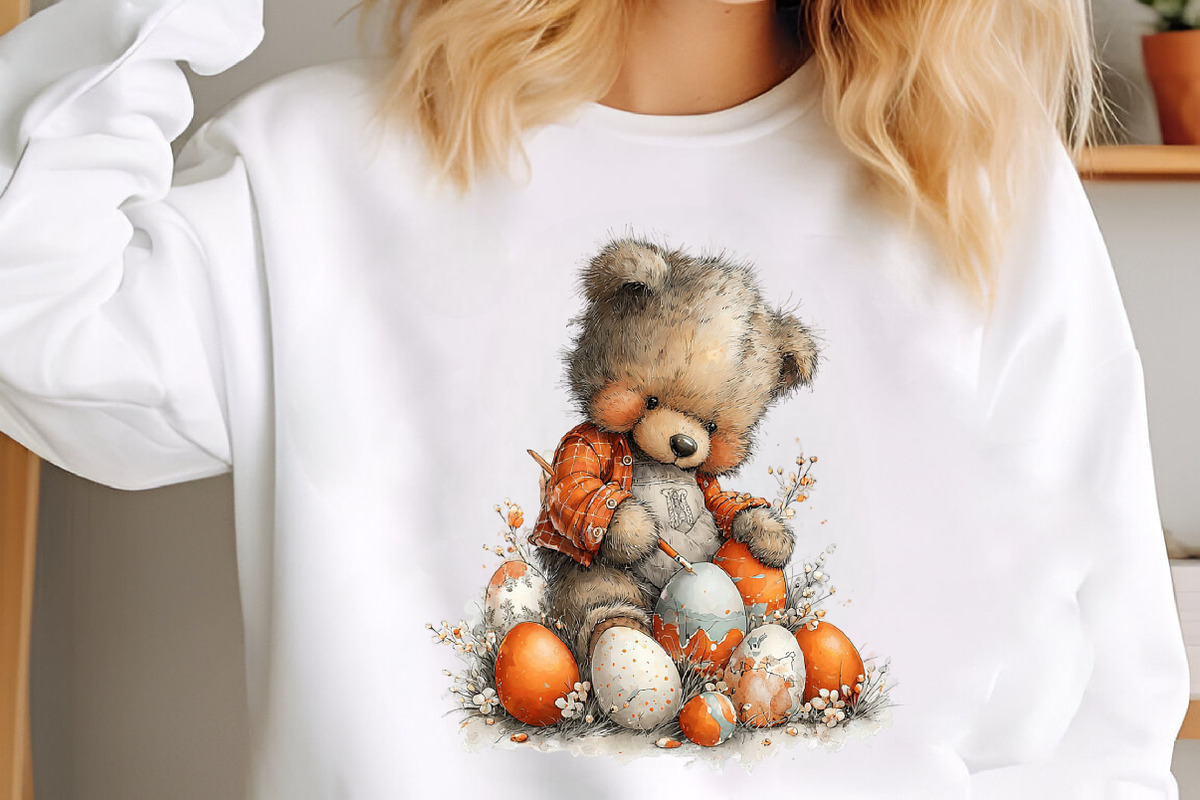 Whimsical Easter Teddy Bear Clipart, an Illustration by designcity5 (Photo 5 of 5)