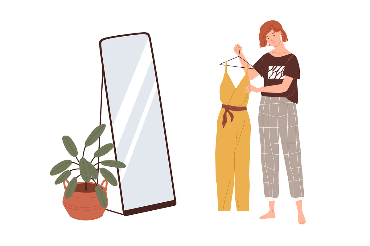 Woman choosing clothes for going out, a Person Illustration by Good Studio (Photo 3 of 3)