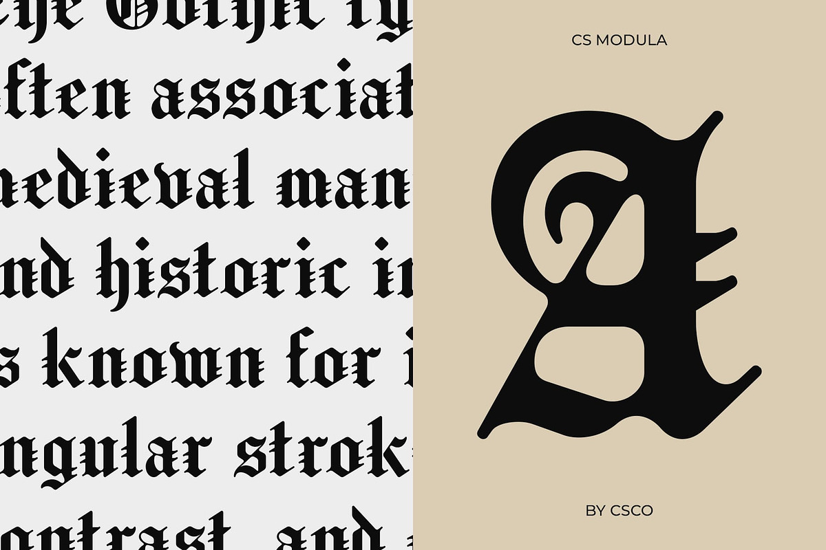 CS Modula – Old English Font, a Blackletter Font by Craft Supply Co. (Photo 3 of 8)