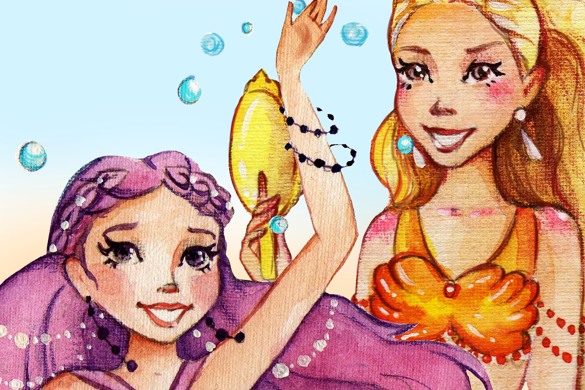 The Mermaids Clipart Images, a Graphic by Whimseez (Photo 2 of 4)