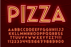 Neon light multicolored alphabet, a Texture Illustration by RevelStockart