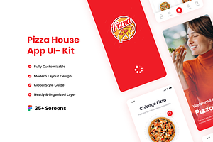 Pizza House App, a Templates & Theme by Themespell