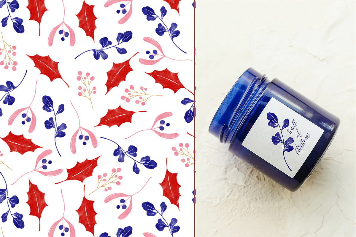Vivid Christmas Cliparts & Patterns, a Seasonal Illustration by OkPen (Photo 9 of 13)