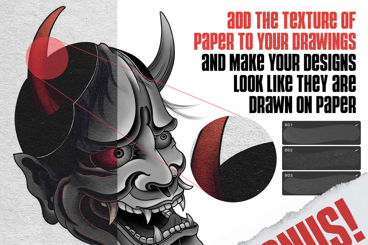 Tattoo Brushes For Procreate, a Brush Add-On by BrushArchive (Photo 4 of 10)