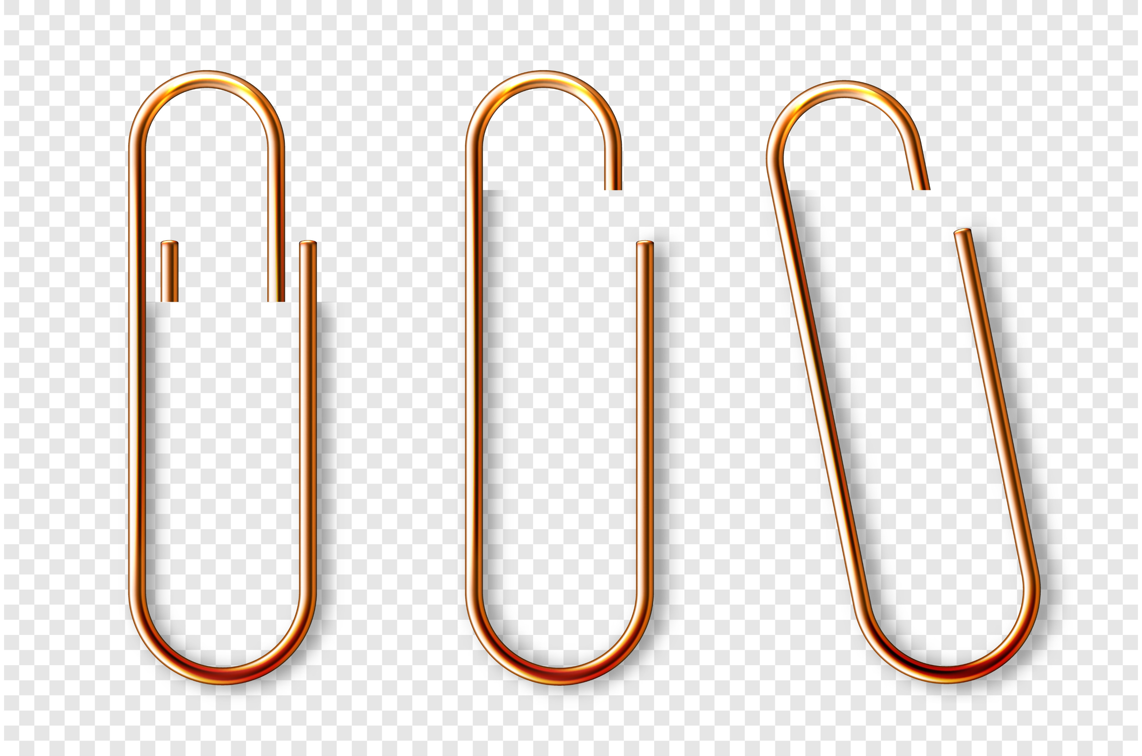 Realistic copper paperclip attached, an Illustration by 32pixels