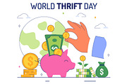 10 World Thrift Day Illustration, a Finance Illustration by denayunebgt (Thumbnail 4 of 4)