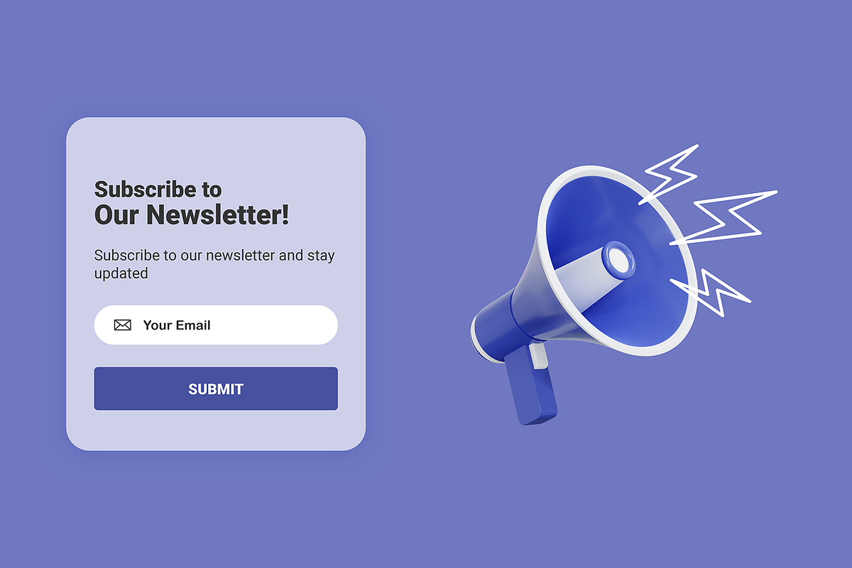 Subscribe to Newsletter UI Design, an Email Template by accogliente (Photo 1 of 3)