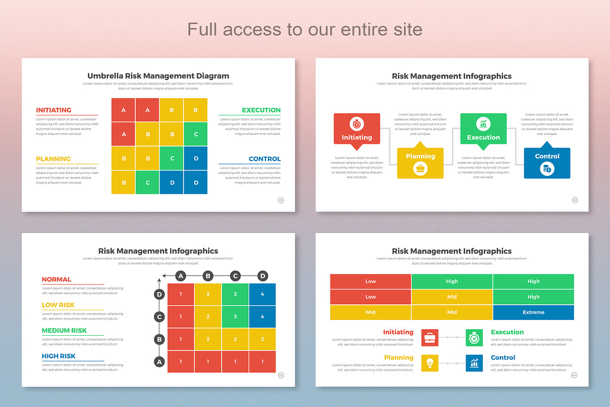 Risk Management Infographic, a Presentation Template by Mighty-Slide (Photo 2 of 7)