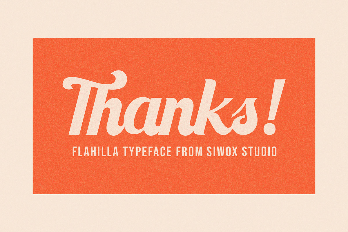 Flahilla - Bold Vintage Script, a Script Font by Siwox Studios (Photo 8 of 8)