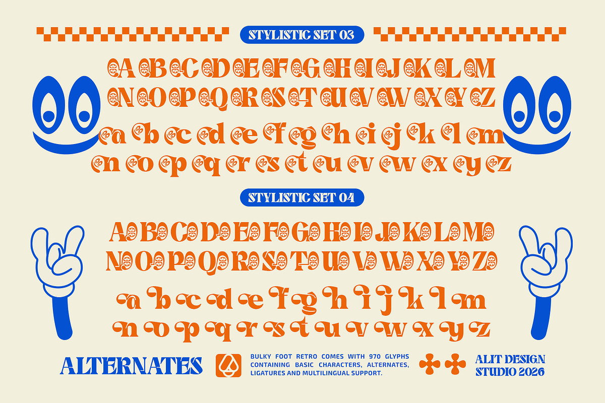 Bulky Foot Typeface, a Serif Font by alit design