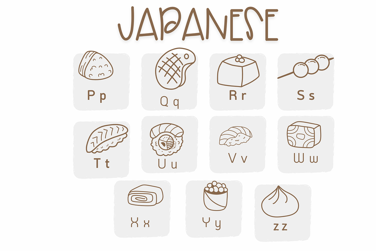 Japanese Food | Symbols Fonts, a Symbol Font by Sirinart (Photo 3 of 7)